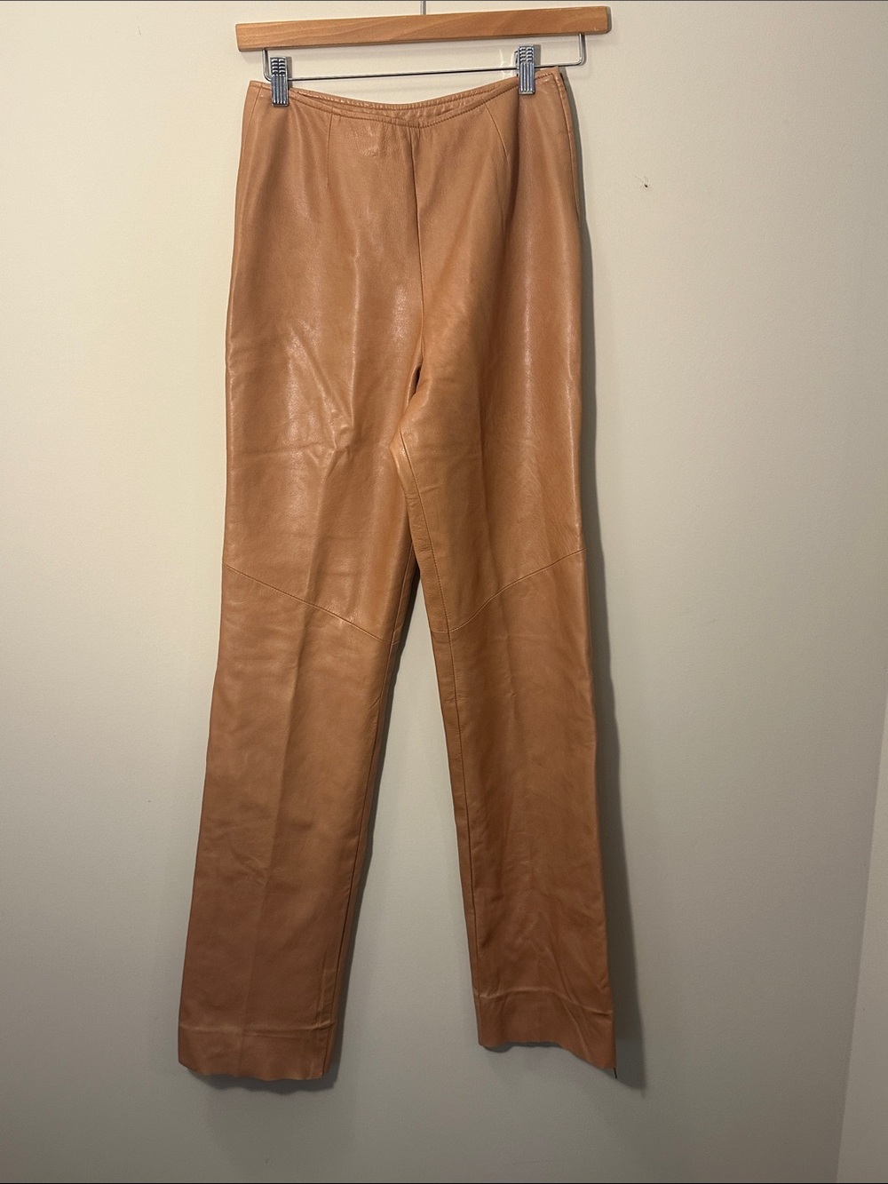 Danier Camel/Tan Leather Straight-Leg Men’s Pants